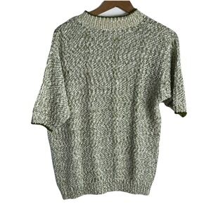 Long Sleeve Chunky Knit Pullover Sweater Short Waisted Size Medium